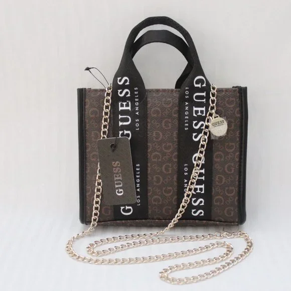 Guess women's mini crossbody purse bag brown - Picture 2 of 6